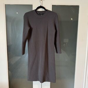 Chic Charcoal Long Sleeve Dress